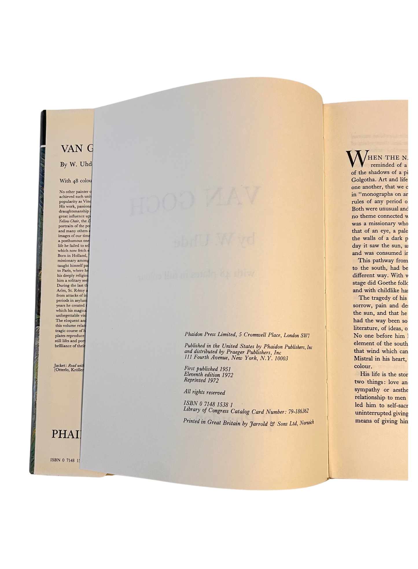 Van Gogh — Phaidon Press (1972) — 48 Full-Color Plates — Excellent Condition