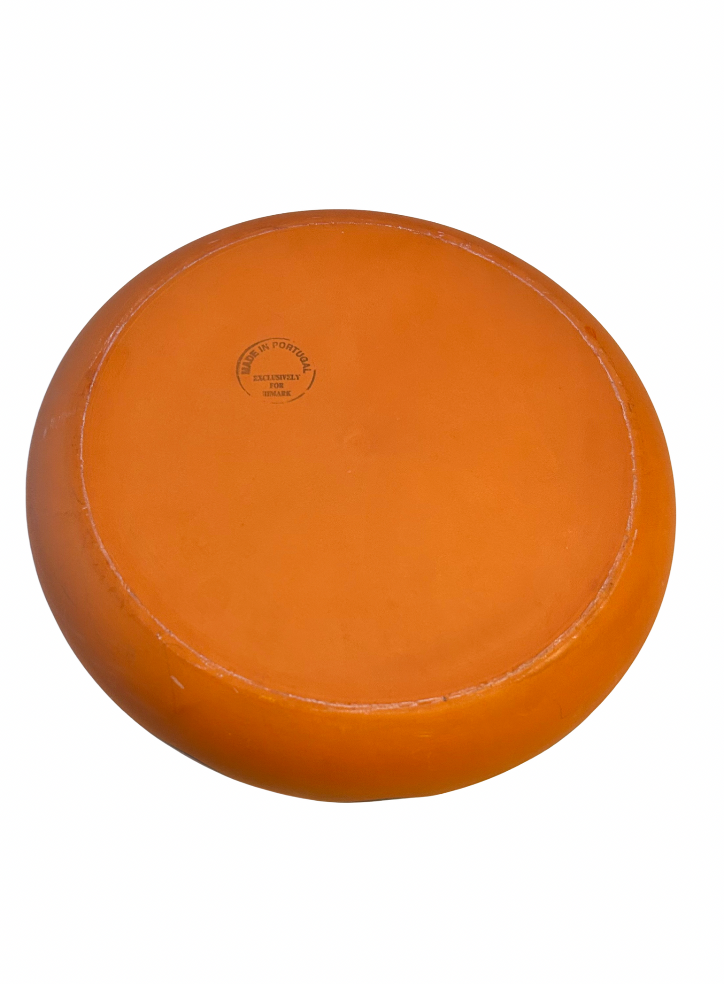 Vintage HUMARK Portugal Ceramic Chip & Dip Bowl – Teal/Orange – 12” Serving Dish